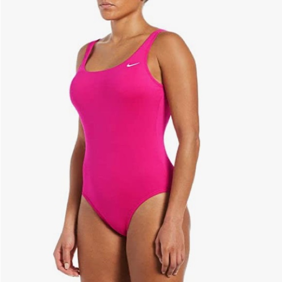 Nike Essential Solid U Back One Piece Pink Swimsuit